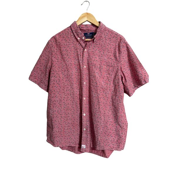 Vineyard Vines Slim Fit Murray Button Front Fish Shirt XL - Picture 1 of 5